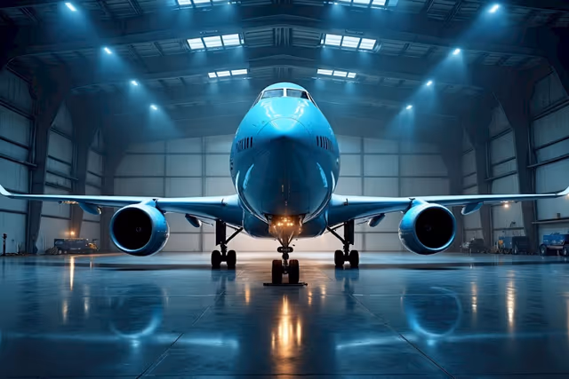 Commercial aircraft on airport tarmac representing Crane Worldwide aerospace and industry logistics